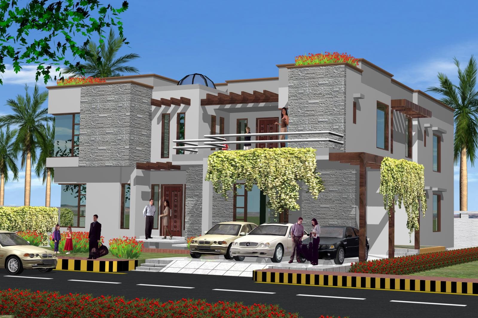 3D Rendered Exterior View